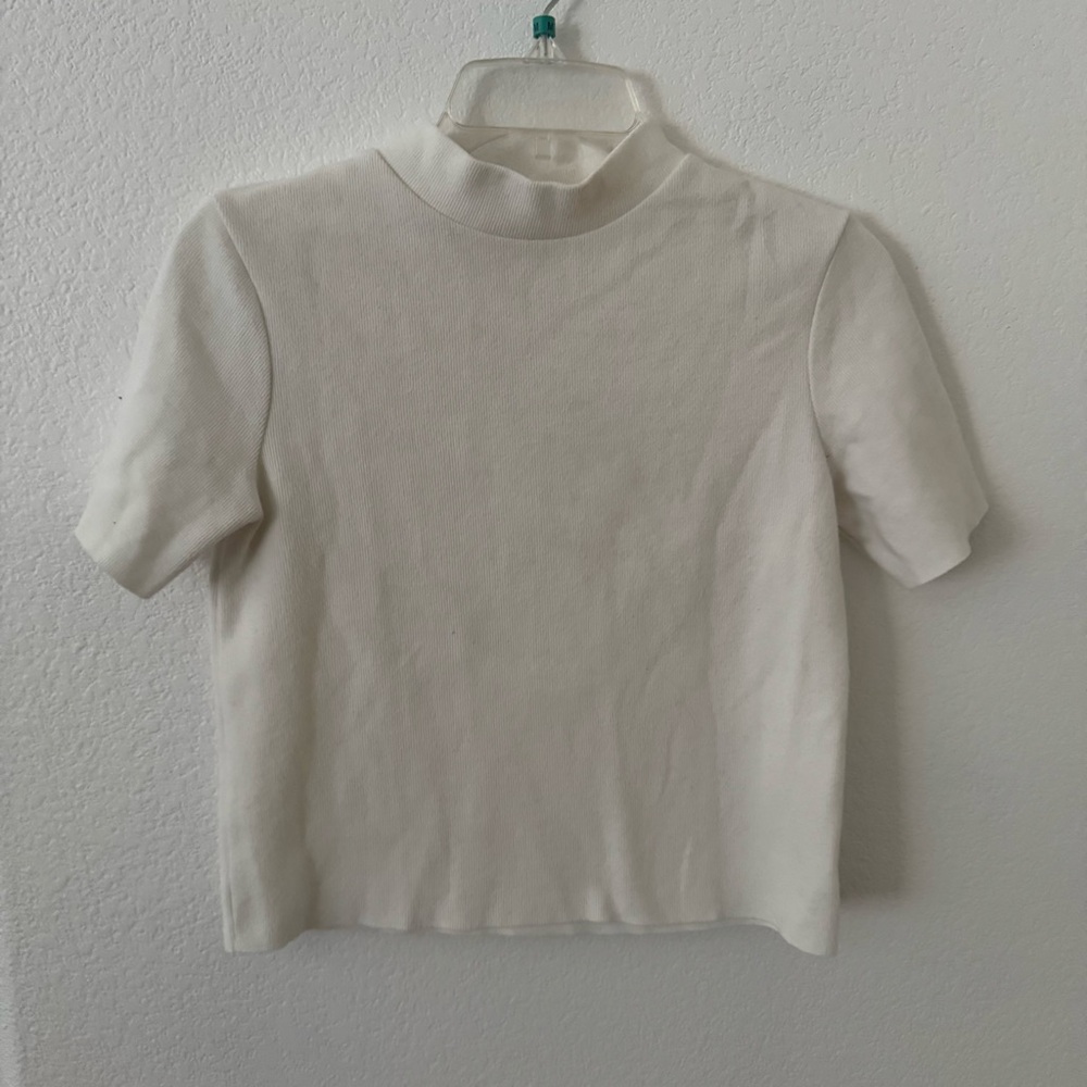 3/$15 Zara Cream Women's mock neck Top